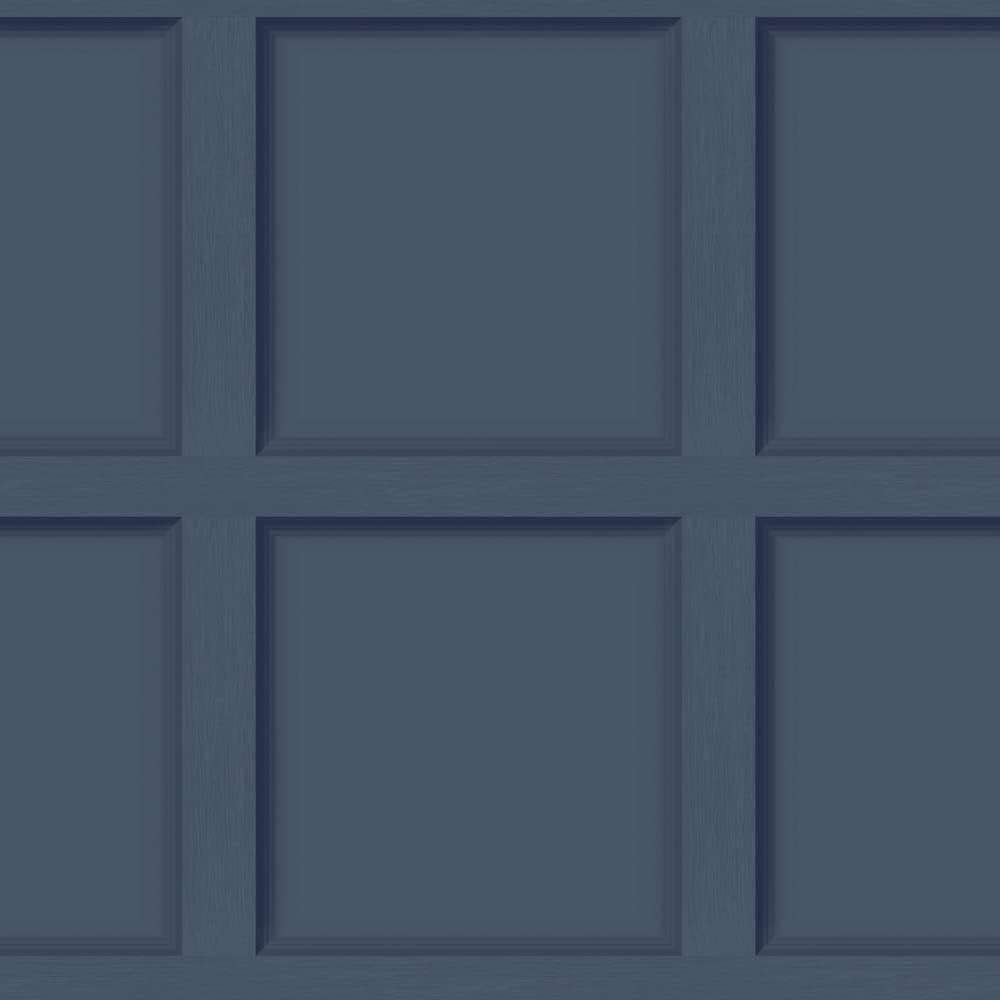 Holden Decor Modern Wood Panel 3D Effect Wood Panel Wallpaper Feature Wall 10m Roll [Navy Blue 12980], Wood, Navy Blue