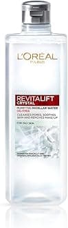L’Oréal Paris L'Oreal Purifying Micellar Water, Cleanses pores and Removes Makeup, With Oil-Free Technology, Revitalift Crystal, 95ml
