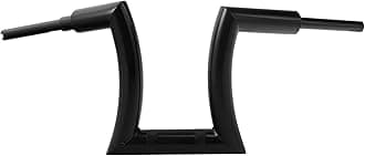 TCT-MOTORPARTS 12'' Rise 2'' Hanger Handlebar Fits for Harley Sportster Softail Dyna Heritage Softail Fatboy