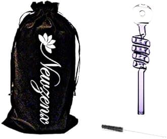 Hookah Pyrex Glass Oil Burner Pipe Blue 5 Inch Colored Glass Water Pipe Bubbler Including Fancy Velvet Pouch & Pipe Cleaner