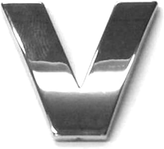 SolaDirect Chrome Letters Digits Numbers Signs Self Adhesive 3D Emblem Decal Badge Sticker for Car Van Home Decor - Letter V