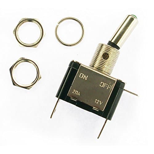 TrendBox 3 Sets (RED LED Light + RED Auto Cover) Toggle Flick SPST Switch 12V 20A ON/Off Control Car Truck Boat ATV Airplane