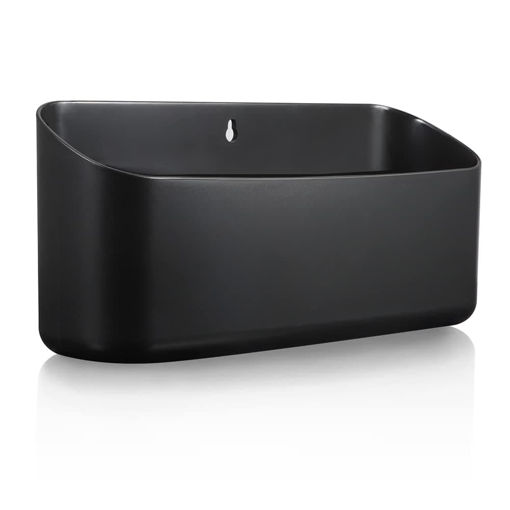 Picowe Magnetic Laundry Storage, Large Lint Holder Bin for Laundry Room, Space-Saving Trash Container Hanging on Dryer, Washer or Wall Mount Trash Bin, M - Black