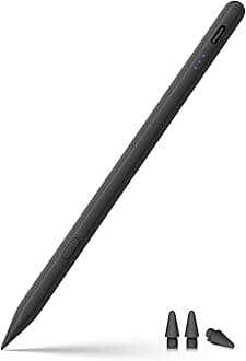 Stylus Pen for ipad 2018-2026, USB-C Fast Charging Pencil, Pixel-Perfect Tilt Sensitivity for iPad 11/10/9/8/7/6/A16, iPad mini 7/6/5, iPad Air M4/3/2 11"/13"/5/4/3, iPad Pro M5/4 13"/12.9″/11″ Black