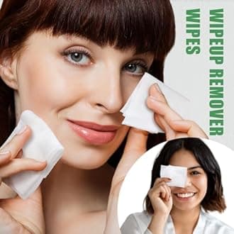 Ctosree 150 pcs Makeup Remover Wipes Bulk Individually Wrapped Makeup Wipes Single Remover Cloth Facial Cleansing Pads for Mascara Lipstick Oil Dirt Face Skin Travel Hotel(Green)