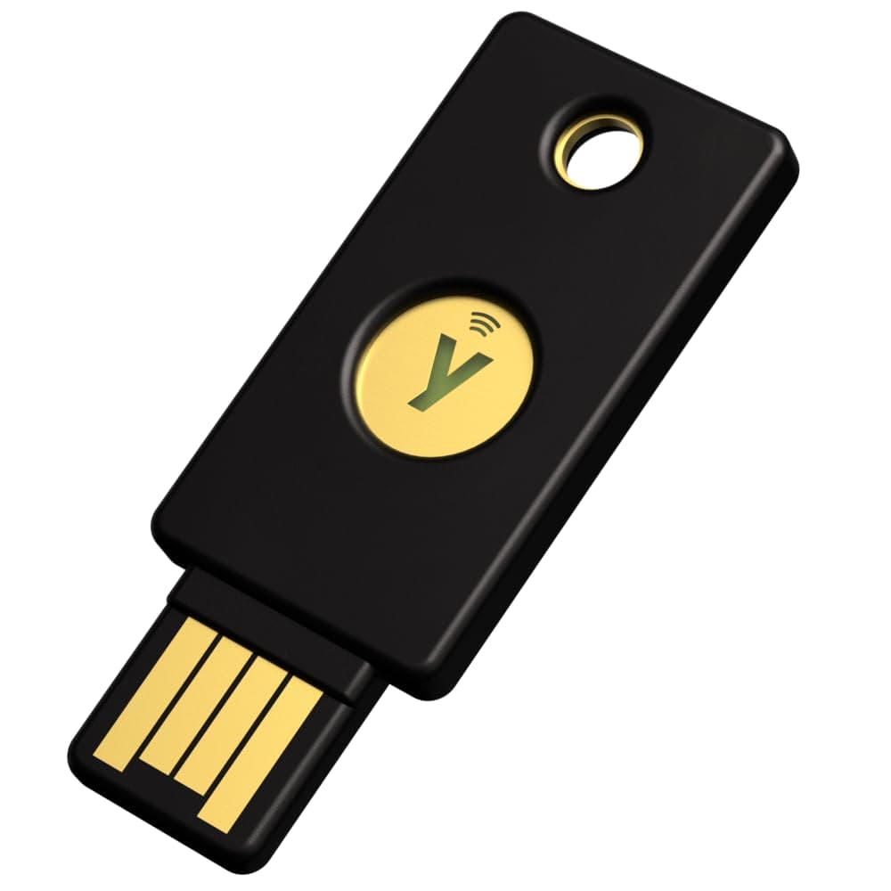 Yubico - Security Key - Black - Two-Factor authentication (2FA) Security Key, Connect via USB or NFC, FIDO U2F/FIDO2 Certified (USB-A NFC)