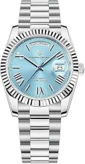 Pagani Design 1752 DD36 Watches for Men Automatic, Luxury Men's Calendar Watch, Sapphire Glass, Calibre ST16, Self-Winding Movement, Stainless Steel Watch, 100 Metres Water Resistant.