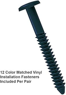 Exterior Solutions Standard Louver Exterior Vinyl Shutter, Bedford Blue (Pair), 15 Inch x 51 Inch