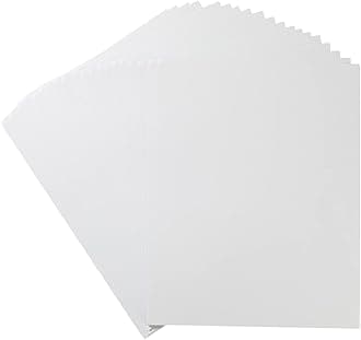 Wishop 20 Sheets Colored Thick Paper Cardstock Blank for DIY Crafts Cards Making, Invitations, Scrapbook Supplies (White, 8.5 x 11 inches)