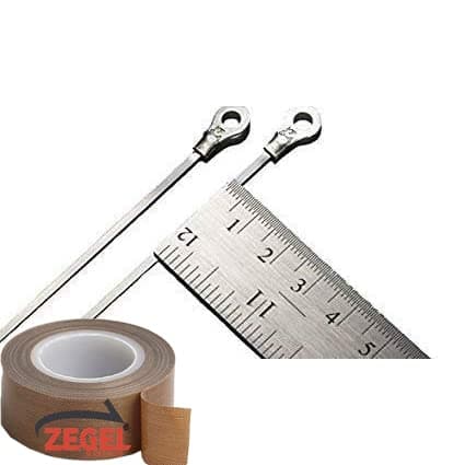 3mm Width Heating Element for 8'' Sealing Machine, Element Strip (Universal Design) Pack of 5 Elements wtih 10 MTR 32mm Teflon Cloth