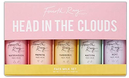 Fourth Ray Head In The Clouds Face Milk Set! Includes Watermelon, Papaya, Tumeric, Matcha And Acai! Milky, Silky & Serum-Like Form! Provide Tons Of Moisture And Skincare Benefits!