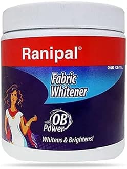 Ranipal Fabric Whitener/Cloth Whitener for Your White and Colored Clothes | Ranipal Fabric Whitener Powder Detergent - Pack of 1 (75 Gm)