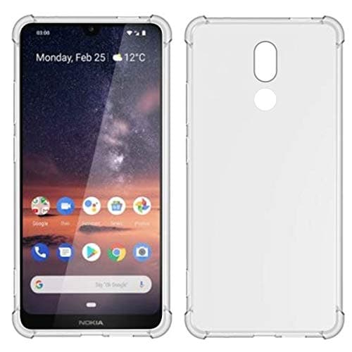 TIYA Case Clear for Nokia 3.2 TPU Four Corners Cover Transparent Soft