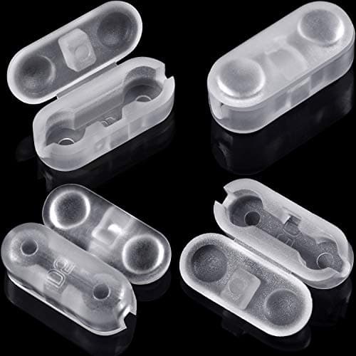 BBTO 30 Pack Chain Connectors, 4.5mm Roller Shade Beaded Chain Connector, Plastic Ball Cord Clips for Vertical Roman Roller Blind Window Replacement/Repair(Transparent)