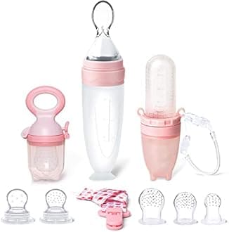 Termichy Baby Fruit Feeder Pacifier: Self Feeding Food Feeder for Teething Relief - Squeeze Baby Food Dispensing Spoon