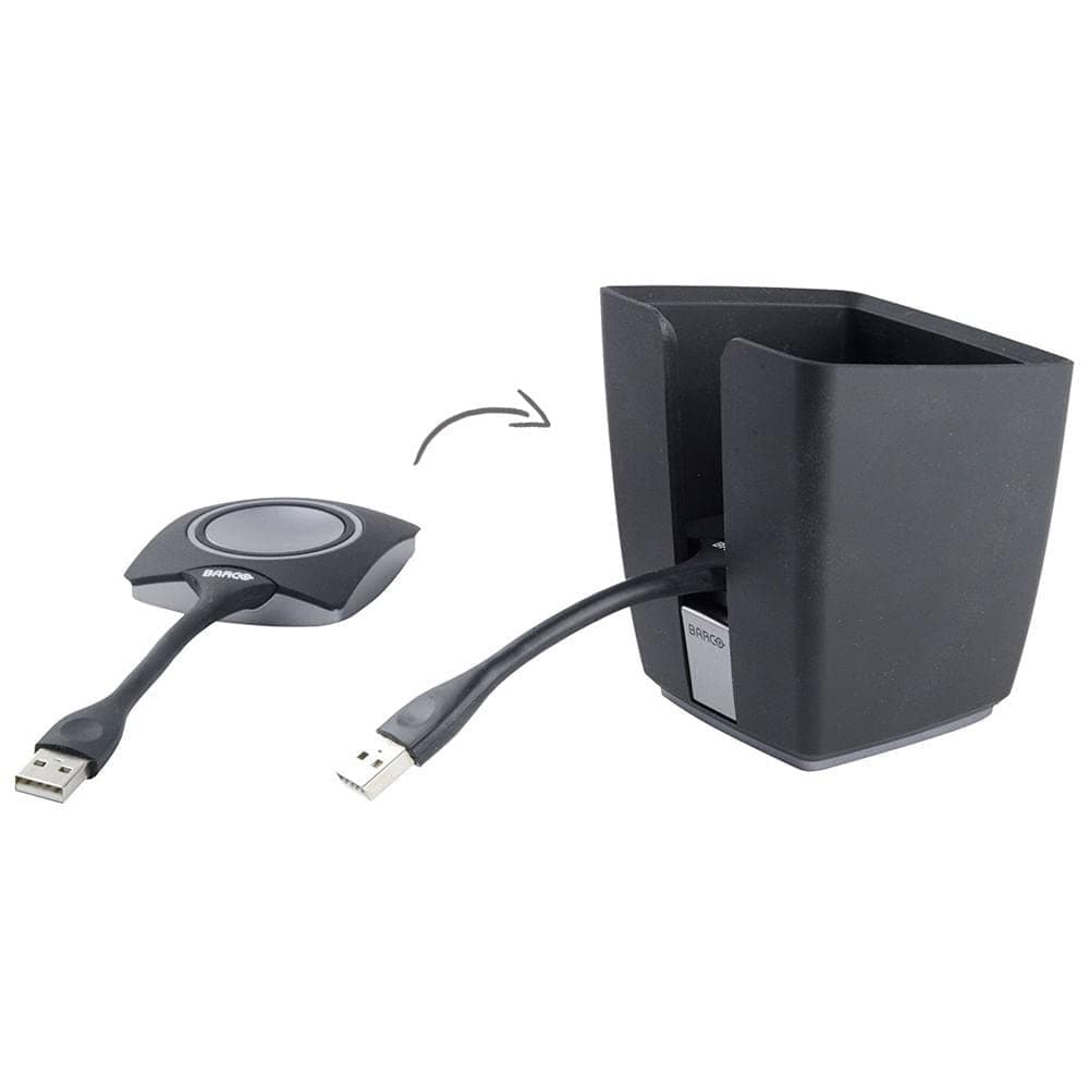 ClickShare Tray - Button Switch Holder - Black, USB Type A, Male-to-Male, Compatible with Projector, Display, Laptop