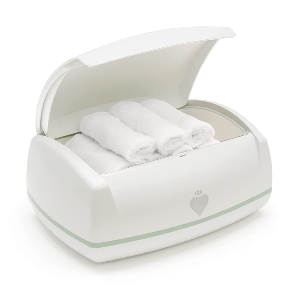 Warmies Wipes Warmer Designed for Reusable Cloth Wipes | Soft Glow Nighlight | Includes 1 everFRESH Pillow and 4 Warmies Cloth Wipes