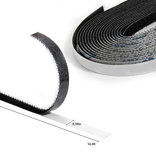 Flyzzz DIY Self-adhesive Window Screen Netting Mesh Curtain, With Hook and Sticky Tape, Can be easily cut down to size and fitted to multiple windows (1 Pack, Black)