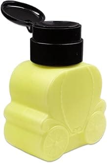Beauticom Professional YELLOW Carriage Shaped Nail Pump Dispenser Bottle (Size: 250ml) for Nail Acrylic Acetone Liquid Polish Remover Bottle Tool