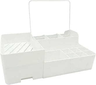 Makeup Bag - Large Capacity Plastic Cosmetic Organizer for Countertop & Dresser