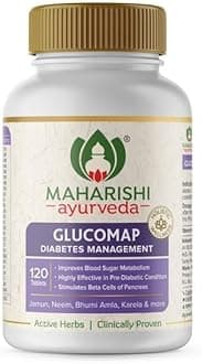 Glucomap For Diabetes Management|With Jamun, Karela, Neem, Arjuna|Help Control Blood Sugar Levels|Helps In Blood Sugar Metabolism|120 capsules Pack Of 1, 1 count