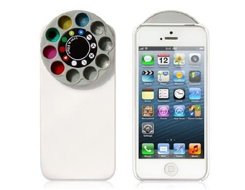 Delivery Time 20-30 Days Special Effect Filters Wheel & Protective Case for iPhone 5 (White)