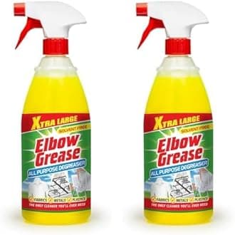 Elbow Grease All Purpose Degreaser Spray – Extra Large (1 Litre) | Removes Grease & Oil from Kitchen & Bathroom Surfaces, Outdoor, Vehicles & Fabrics (Pack of 2)