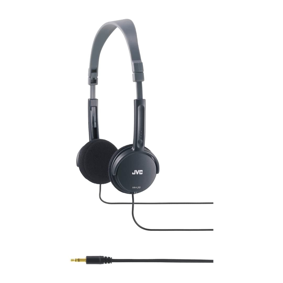 JVC HA-L50-B-E Extra-Light On-Ear Foldable Headphones (Black)