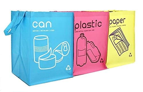 Recycle Separate Waterproof Compartment Container for Kitchen and Home (Pastel)