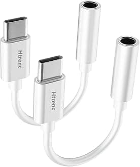 USB C to 3.5mm Headphone Jack Adapter for iPhone17/ iPhone 16/16 Pro/15/15 Pro/Pro Max/Plus, Type C Aux Audio Dongle Cable Cord Compatible with iPad, Samsung Galaxy S23/S23/S22/S21, MacBook（2 Pack）