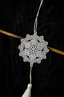 Genesis Arts Islamic Car Hanging Dream Catcher Accessories Best for Your Car Interior Hanging, Gift, (Silver Panjentan Pak)
