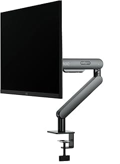 AOC AM400G Single Monitor Arm - Full Adjustable Monitor Desk Mount Swivel Vesa Bracket with C Clamp, Grommet Mounting Base for 17 to 34 Inch Computer Screens - Each Arm Holds 4.4 to 19.8lbs