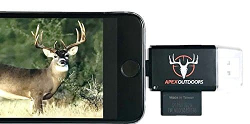 Apex Outdoors Trail Camera Viewer 3 in 1 for iPhone & Android, View Photos and Videos From Sd Memory Card & Micro Sd Memory Card Reader for Hunting + Free Extension, Perfect Gift