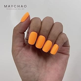 MAYCHAO 15ML Gel Nail Polish 1Pc Neon Bright Orange Gel Polish Soak Off UV LED Nail Polish Nail Art Starter Manicure Salon DIY at Home, 0.5 OZ