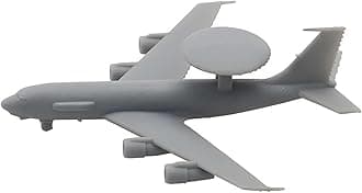 2PCS E-3 DIY Model 1/2000 1/700 1/400 1/350 Scale Early Warning Aircraft Model Uncolored Air-Early Alarm Plane with Landing Gear Military Model(1/400(115mm))