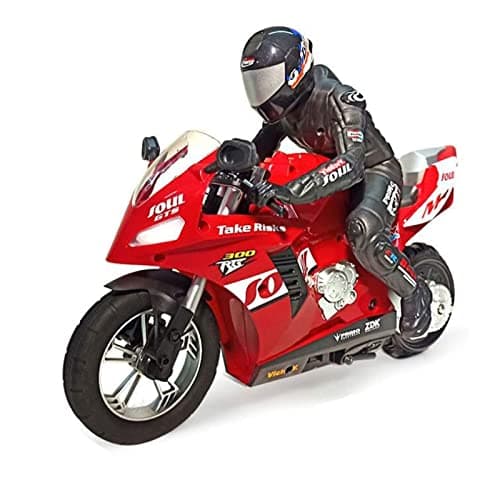 Remote Control Motorcycle, 1/6 Scale 360° Rotating LED Flashlight Motorcycle Toys, High Speed Self Balancing Single Wheel Stunt RC Motorcycle,Best Xmas Gift for Boys and Girls