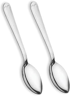 Crystal Stainless Steel Table Spoon Set, Standard, Silver
