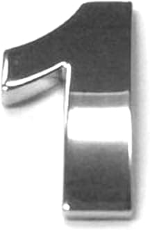 Chrome Letters Digits Numbers Signs Self Adhesive 3D Emblem Decal Badge Sticker for Car Van Home Decor - Digit 1