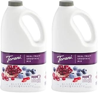 Torani Real Fruit Smoothie Mix, Blueberry Pomegranate, 64 Ounce (Pack of 2)