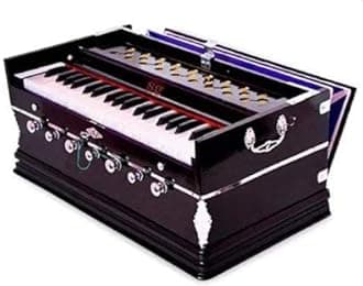SG Musical Wooden 7-Stopper, 39-Sur, 3 Ballow Harmonium (Multicolour)