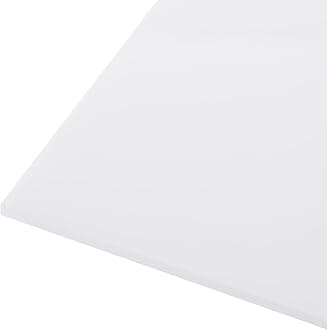 Rebower 610 x 305 x 3mm HDPE Plastic Sheet, High Density Polyethylene Sheet Cutting Board White Solid Block, [for Marine, DIY, Home Floor]