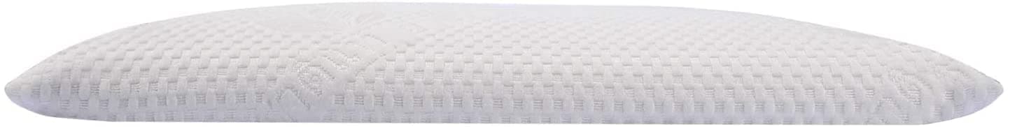 SUQ I OME Slim Sleeper -Thin Latex Pillow for Sleeping,Dunlop Low Profile Ultra Thin for Stomach, Back, or Side Sleepers, Firm, 23x15.7x2.7 inch,Cube White