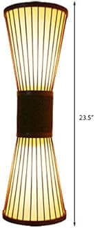 RUNNUP Hourglass Wall Sconce Chinese Style Bamboo 2 Lights Wall Lamp for Corridor Corridor Stairs Bathroom Bedside Table Lamp for Bedrooms Living Room