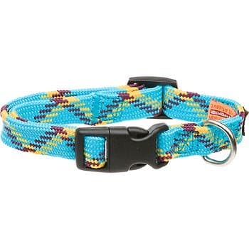 Dog Whisperer Adjustable Soft Dog Collar (Dynamic Blue, Small)
