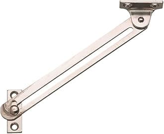 Cabinet Lid Stay with Guide Slot Nickel Plated Right Handed