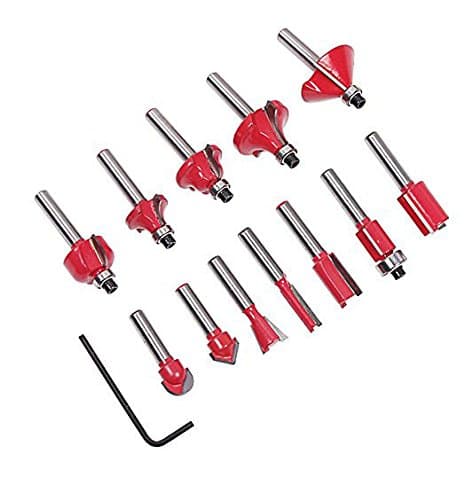 Sponsored Ad - ISC 8mm 12 Pcs Router/Trimmer Bit Set with Box for Wood Working 12Pcs Router Bit Set 8mm Shank