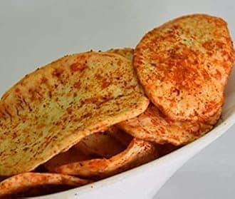 Organic Bites Ready to eat Jodhpuri Namkeen | Potato Chips Spicy | Red Chilli Aloo Chips | Low Fat Masala PATTA Wafer -900 gm