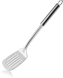 Pleafind Slotted Spatula (14.4 inch), Stainless Steel Slotted Spatula, Metal Slotted Spatula, Slotted Turner, Wok Slotted Turner Spatula for Home, Kitchen and Restaurant, Dishwasher Safe