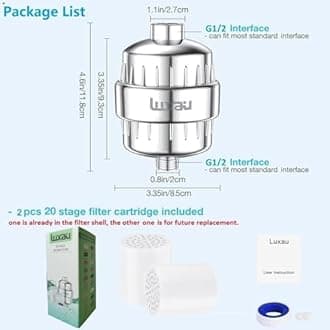 20 Stage Filter with 2 Cartridges in Total (Chrome)