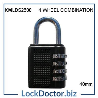 4 Wheel Combination Locker Padlock 2508